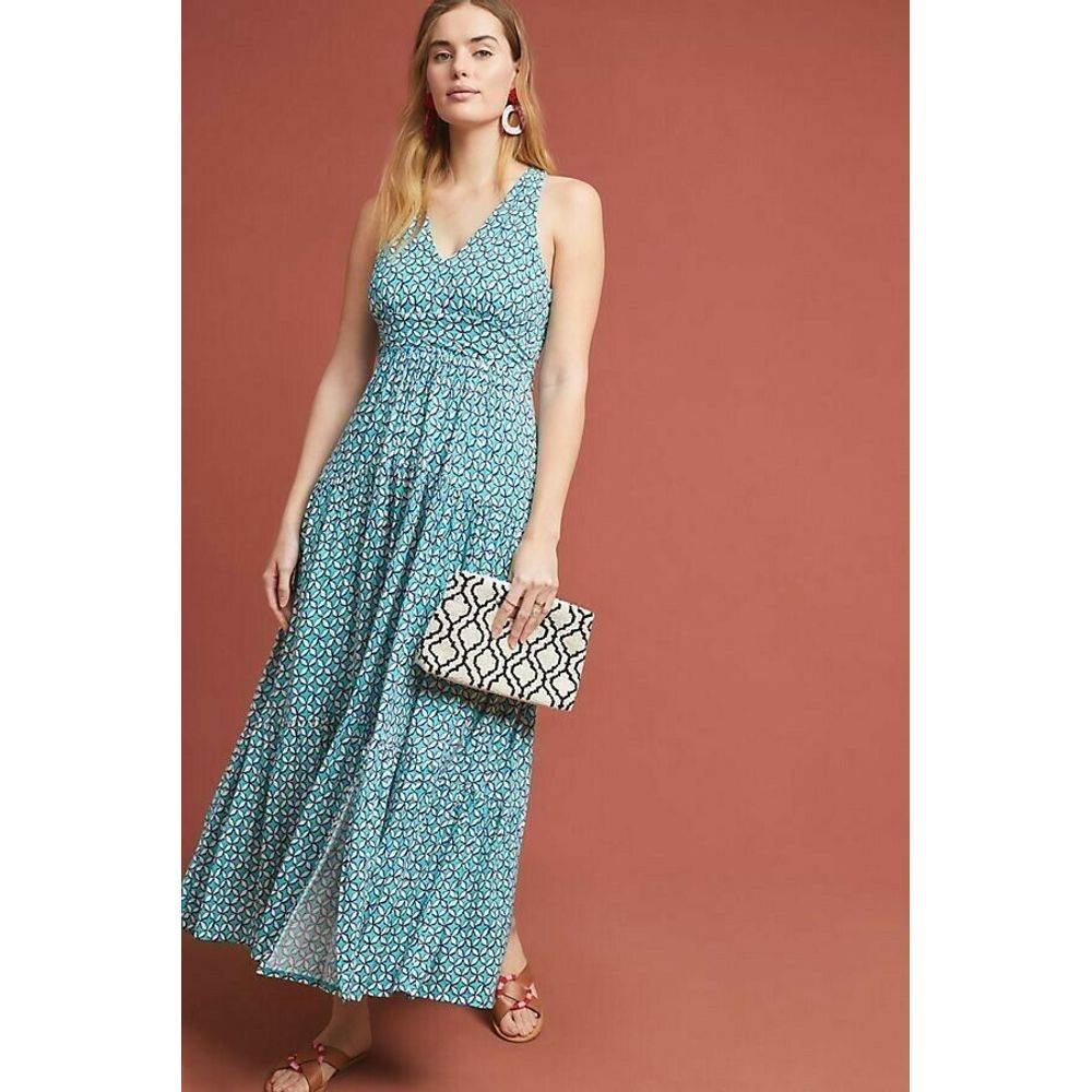 New Anthropologie Mabel Halter Maxi Dress by Maeve